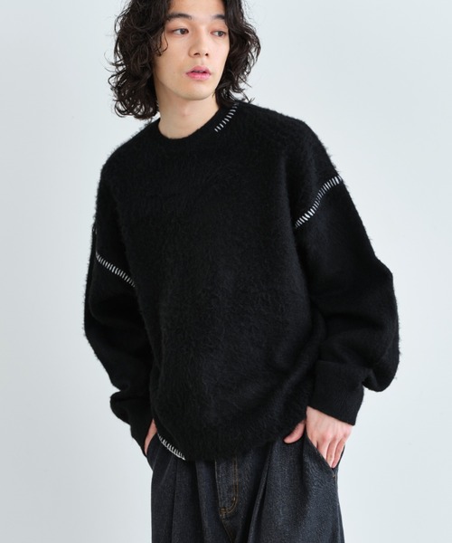 SINSS 長袖ニット LARGE ブラック メンズ : ZOZOTOWN Yahoo!店 - 通販