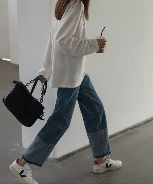 「meJane」 デニムパンツ L ブルー レディース_画像5