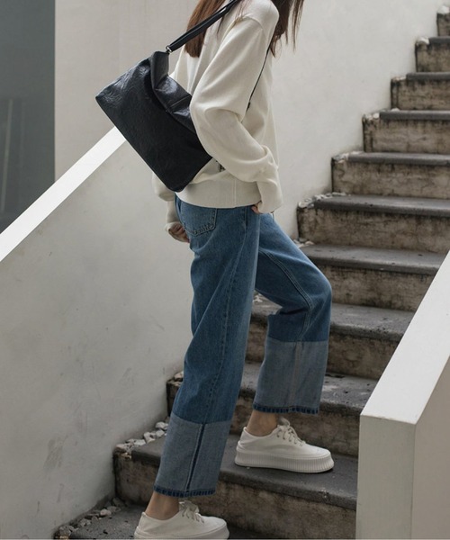 「meJane」 デニムパンツ L ブルー レディース_画像6
