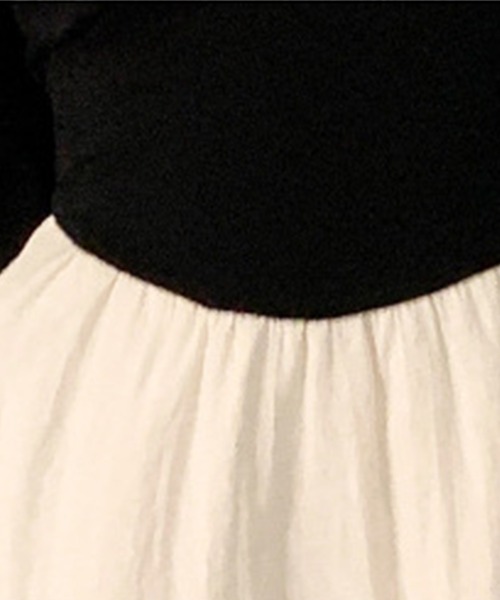 「Jasmine Grandiflorum」 長袖ワンピース MEDIUM ブラック レディース_画像5