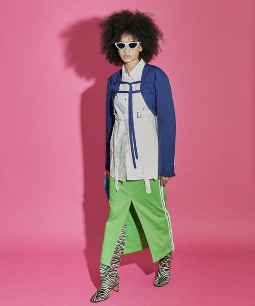 「MAISON SPECIAL」 ノーカラージャケット FREE ブルー レディース_画像8