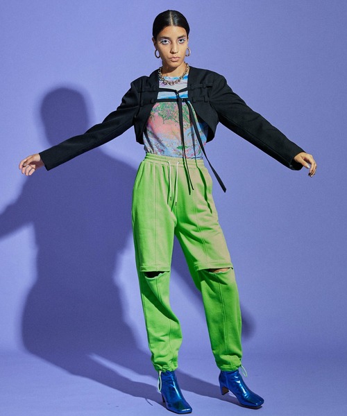 「MAISON SPECIAL」 ノーカラージャケット FREE ブルー レディース_画像9