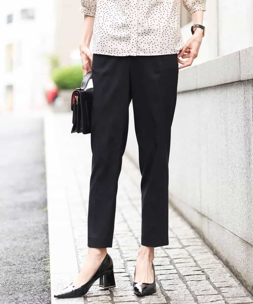 「OFUON le MK」 「OFUON le MK」スラックス 36 ダークグレー レディース_画像2