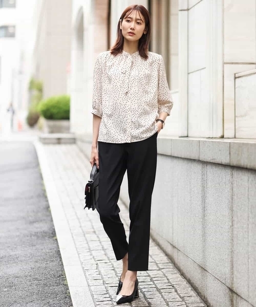 「OFUON le MK」 「OFUON le MK」スラックス 36 ダークグレー レディース_画像4