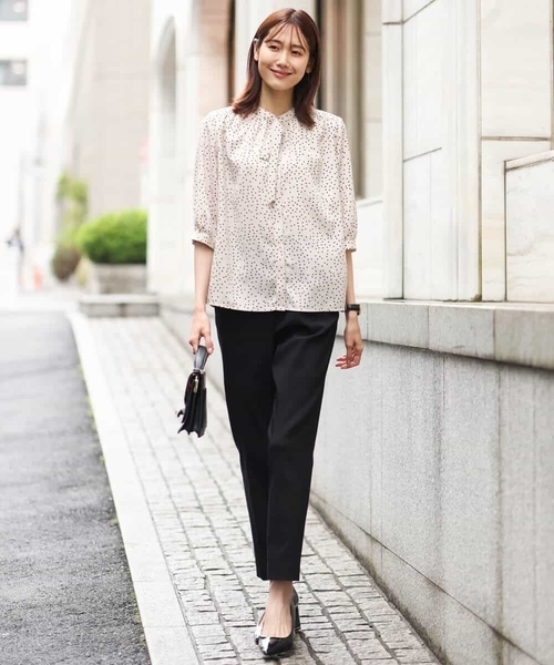 「OFUON le MK」 「OFUON le MK」スラックス 36 ダークグレー レディース_画像5