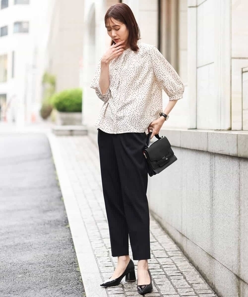 「OFUON le MK」 「OFUON le MK」スラックス 36 ダークグレー レディース_画像6