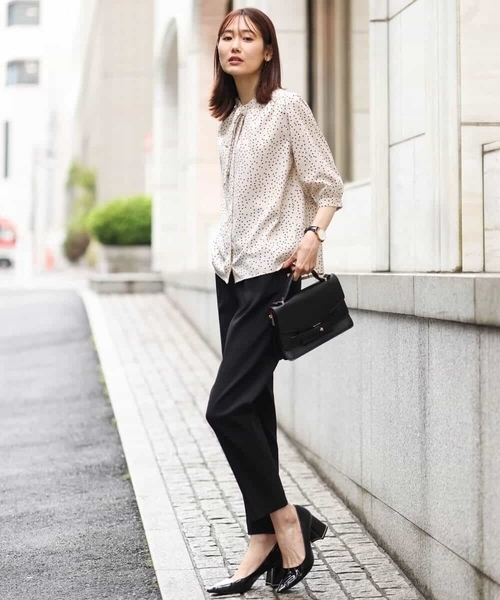 「OFUON le MK」 「OFUON le MK」スラックス 36 ダークグレー レディース_画像7