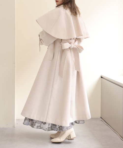 「one after another NICE CLAUP」 ステンカラーコート LARGE アイボリー レディース_画像3