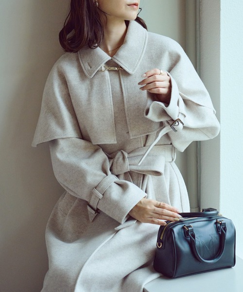 「one after another NICE CLAUP」 ステンカラーコート LARGE アイボリー レディース_画像9