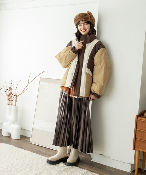 「niko and...」 ブルゾン「ALLIED FEATHER+DOWNコラボ」 LARGE チャコール レディース_画像2