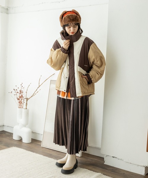 「niko and...」 ブルゾン「ALLIED FEATHER+DOWNコラボ」 LARGE チャコール レディース_画像4