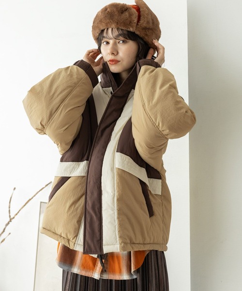 「niko and...」 ブルゾン「ALLIED FEATHER+DOWNコラボ」 LARGE チャコール レディース_画像5