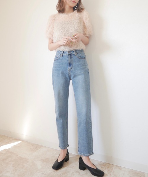 「Reurie'」 デニムパンツ S ブルー レディース_画像3