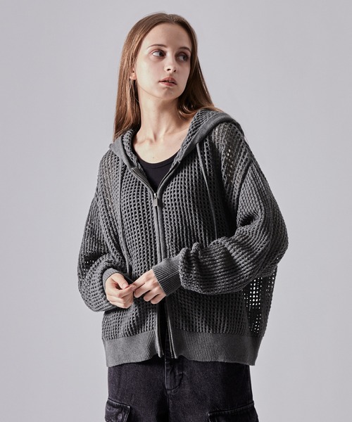 「CLEL」 ニットカーディガン L ブラック メンズ_画像2