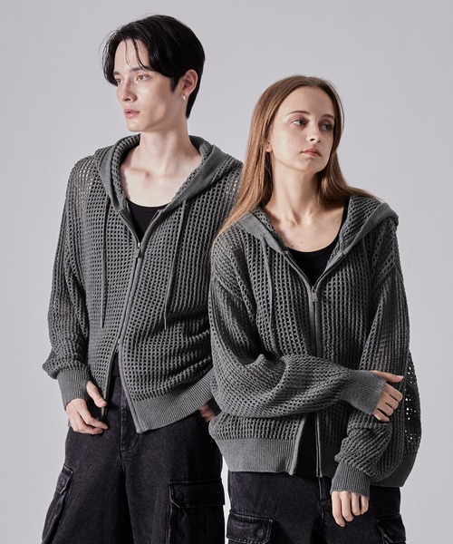「CLEL」 ニットカーディガン L ブラック メンズ_画像7