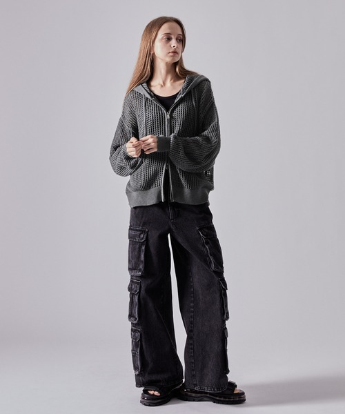 「CLEL」 ニットカーディガン L ブラック メンズ_画像9