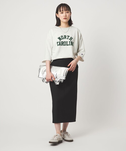 tシャツ 「別注」「Champion」6分袖 プリント スウェット プルオーバー レディースの画像