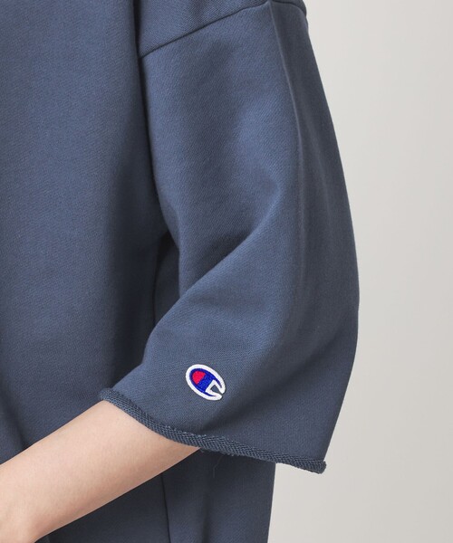 tシャツ 「別注」「Champion」6分袖 プリント スウェット プルオーバー レディースの画像