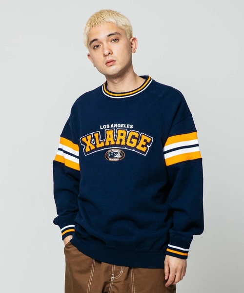 「XLARGE」 スウェットカットソー M ネイビー メンズ_画像2
