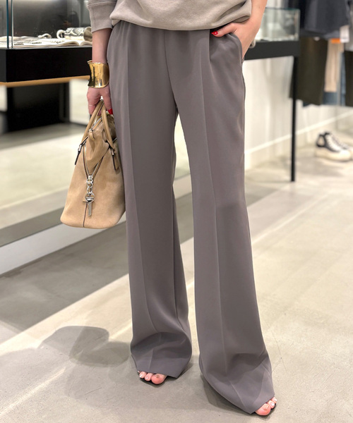AP STUDIO スラックス パンツ ジョーゼットプルオンパンツ レディース