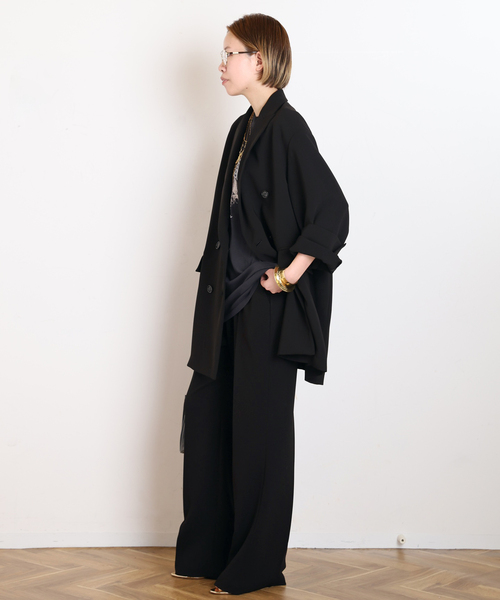 AP STUDIO スラックス パンツ ジョーゼットプルオンパンツ レディース