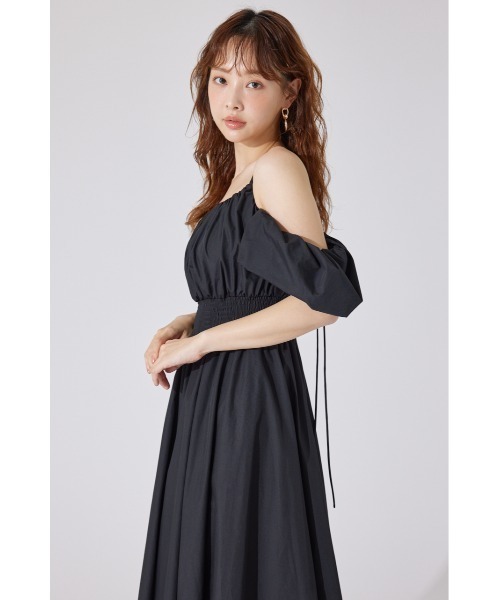 「rienda」 半袖ワンピース SMALL ブラック レディース_画像6