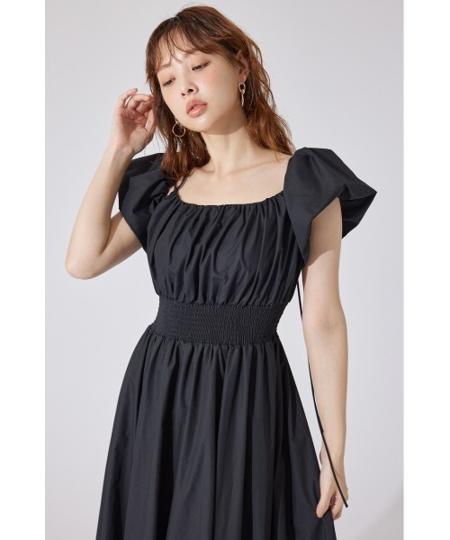 「rienda」 半袖ワンピース SMALL ブラック レディース_画像8