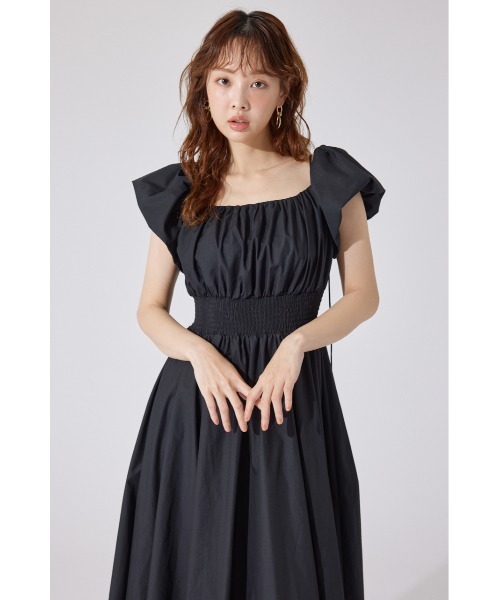 「rienda」 半袖ワンピース SMALL ブラック レディース_画像9