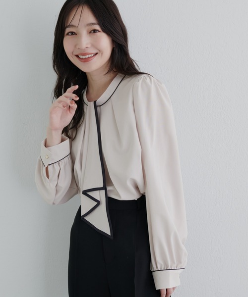 「natural couture」 長袖ブラウス FREE ピンクベージュ レディース_画像3