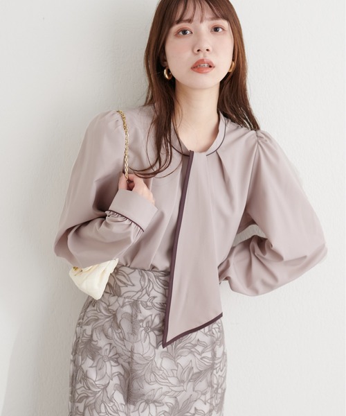 「natural couture」 長袖ブラウス FREE ピンクベージュ レディース_画像4