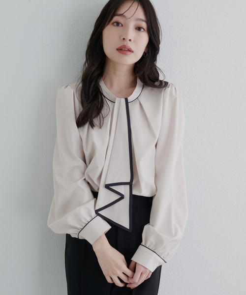 「natural couture」 長袖ブラウス FREE ピンクベージュ レディース_画像8