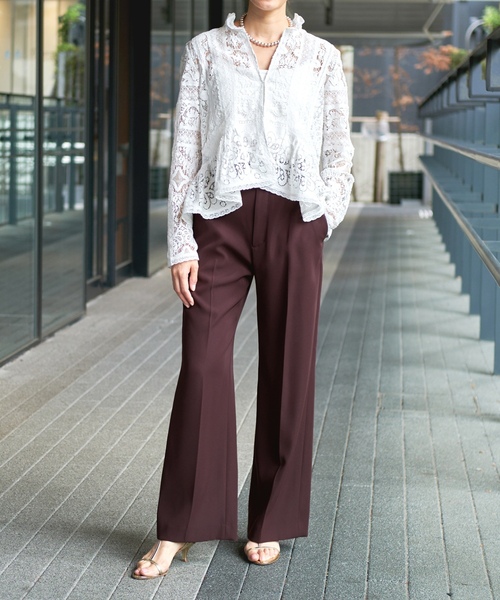 「IENA LA BOUCLE」 スラックス 34 ブラウン レディースの画像