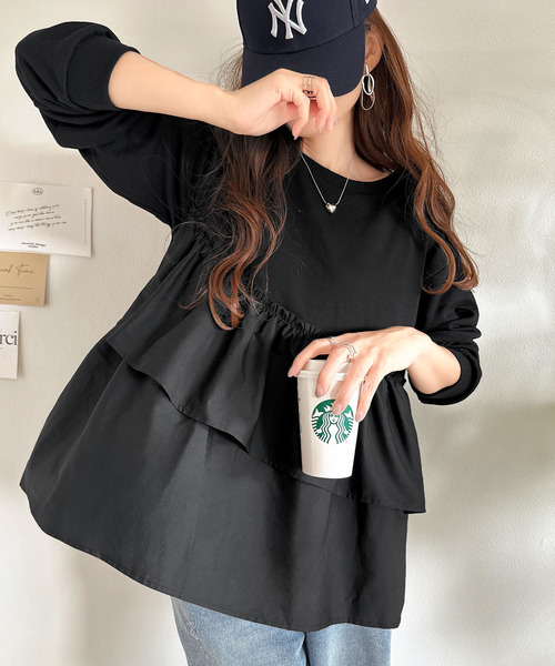 「classicalelf」 スウェットカットソー SMALL ブラック レディース_画像7