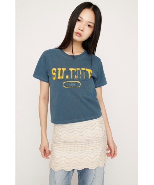 SLY（スライ） tシャツ 半袖 「SNSで話題！」LOGO ON PATCH T/SH ロゴ