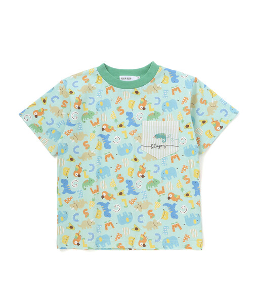 SLAP SLIP（スラップスリップ） tシャツ 「お揃い」総柄プリント胸