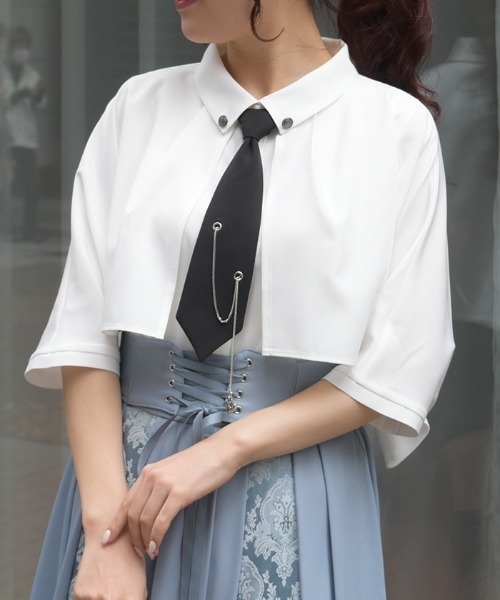 トップス R4mzx axes femme（アクシーズ ファム） ブラウス シャツ チェーンネクタイ付