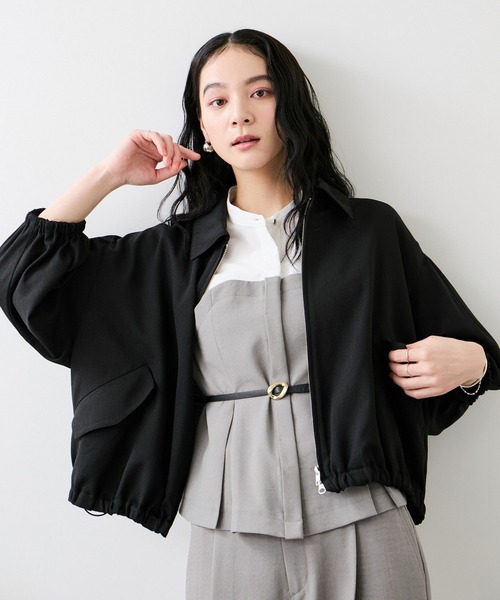 ブラウス シャツ 美easyビスチェドッキングフレンチブラウス/接触冷感・イージーケア・セットアップ対応 レディースの画像