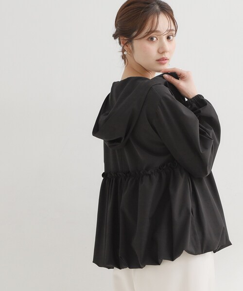 ブルゾン アウター 「UVカット・吸水速乾・撥水加工」フリル ラッシュガード レディースの画像