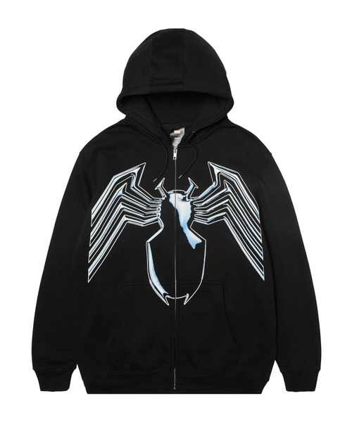 HUF（ハフ） パーカー HUF X MARVEL VENOM FULLZIP HOODIE メンズ