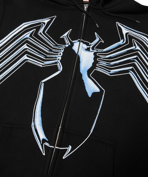 HUF（ハフ） パーカー HUF X MARVEL VENOM FULLZIP HOODIE メンズ