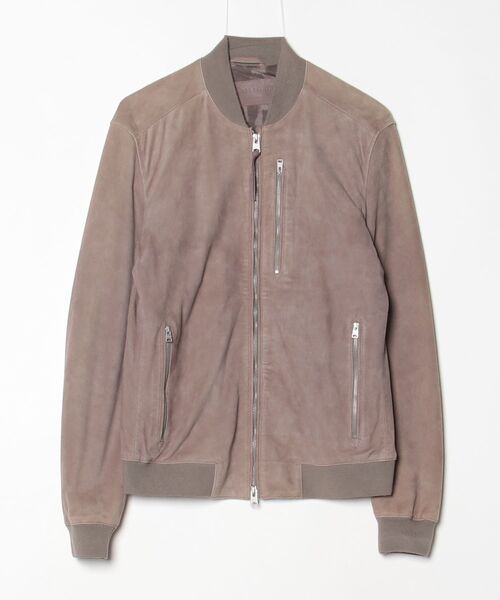 ALLSAINTS（オールセインツ） レザーブルゾン S ベージュ メンズ