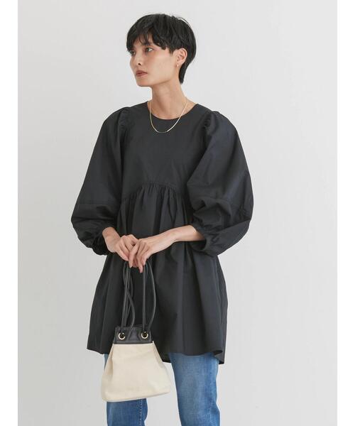 「AMERICAN HOLIC」 長袖チュニック M ブラック レディース_画像2