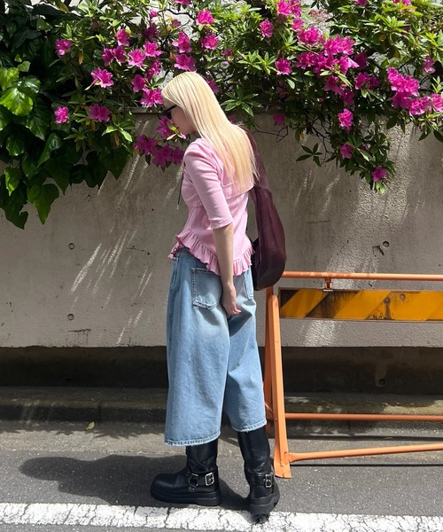 tシャツ 「 ZOZOTOWN限定 」EYELET HENLEY CUT TOP SET BUSTIER レディースの画像