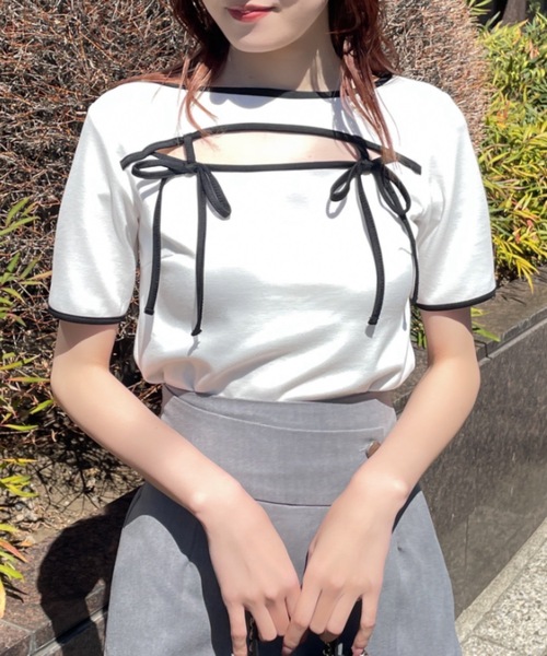 「NOMAE」 半袖Tシャツ FREE ホワイト レディース_画像6