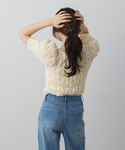 tシャツ 半袖 シャーリングフラワーテクスチャ...の詳細画像5