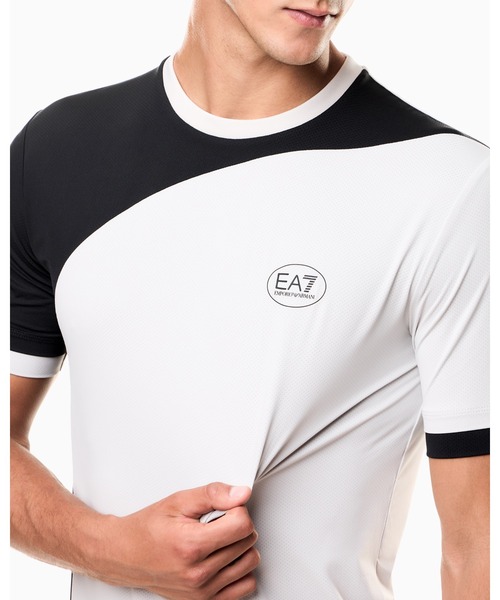 (S) EA7 テニス シャツ エンポリオ アルマーニ EA7 tシャツ 「エンポリオ アルマーニ EA7」Tennis Pro クルーネックT