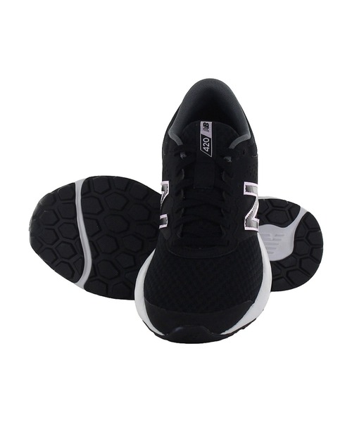 「New Balance」 ローカットスニーカー 25.5cm ブラック レディース_画像7