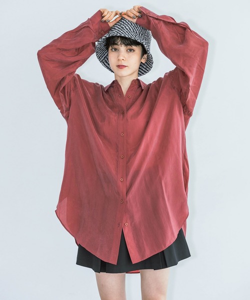 「PAGEBOY」 長袖シャツ FREE ボルドー レディース_画像4