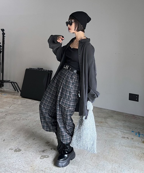 「PAGEBOY」 長袖シャツ FREE ボルドー レディース_画像6