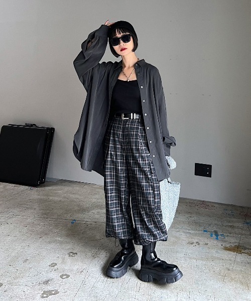 「PAGEBOY」 長袖シャツ FREE ボルドー レディース_画像8